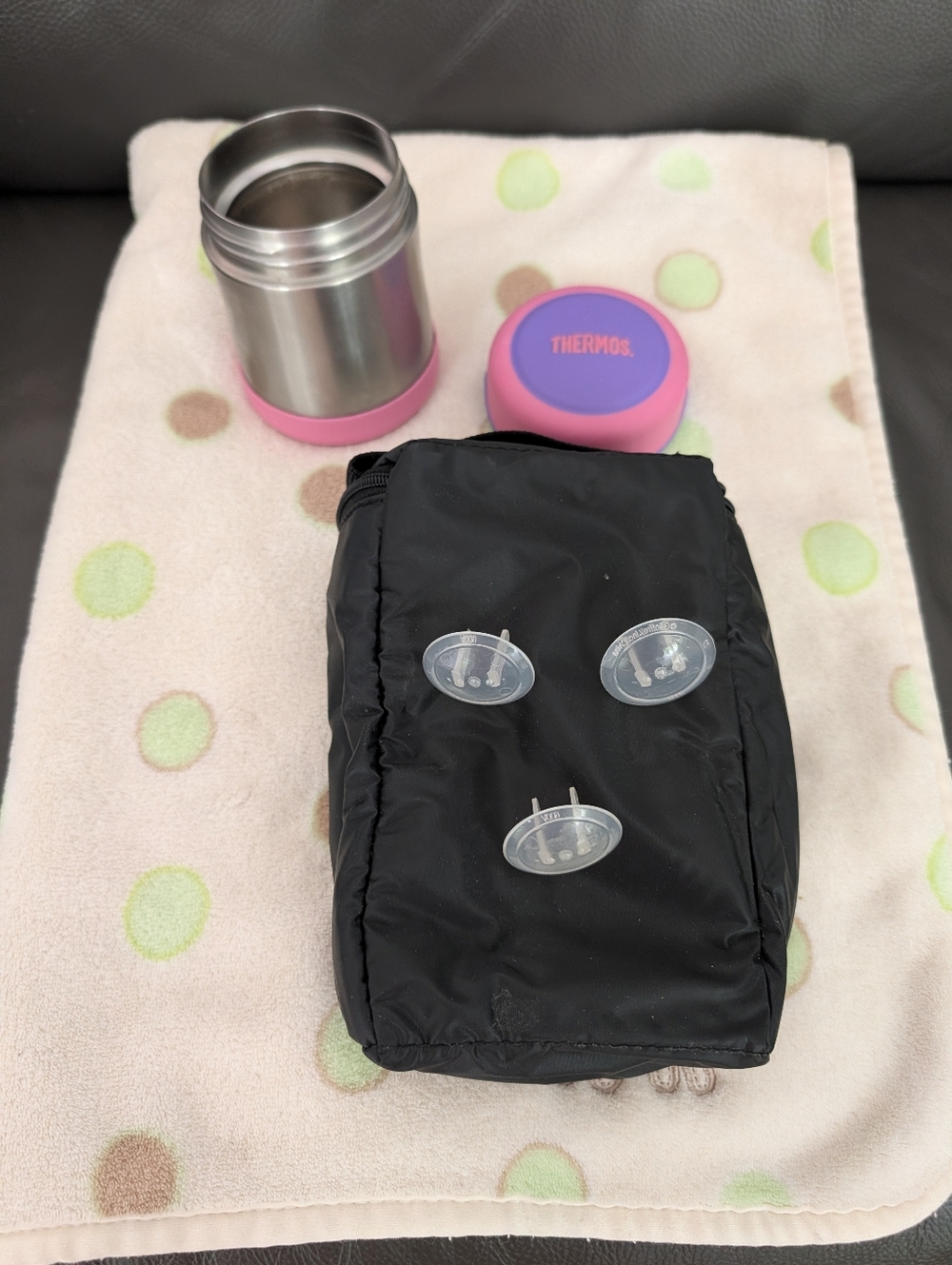 Kids Stainless Food Jar with Pink & Purple Lid